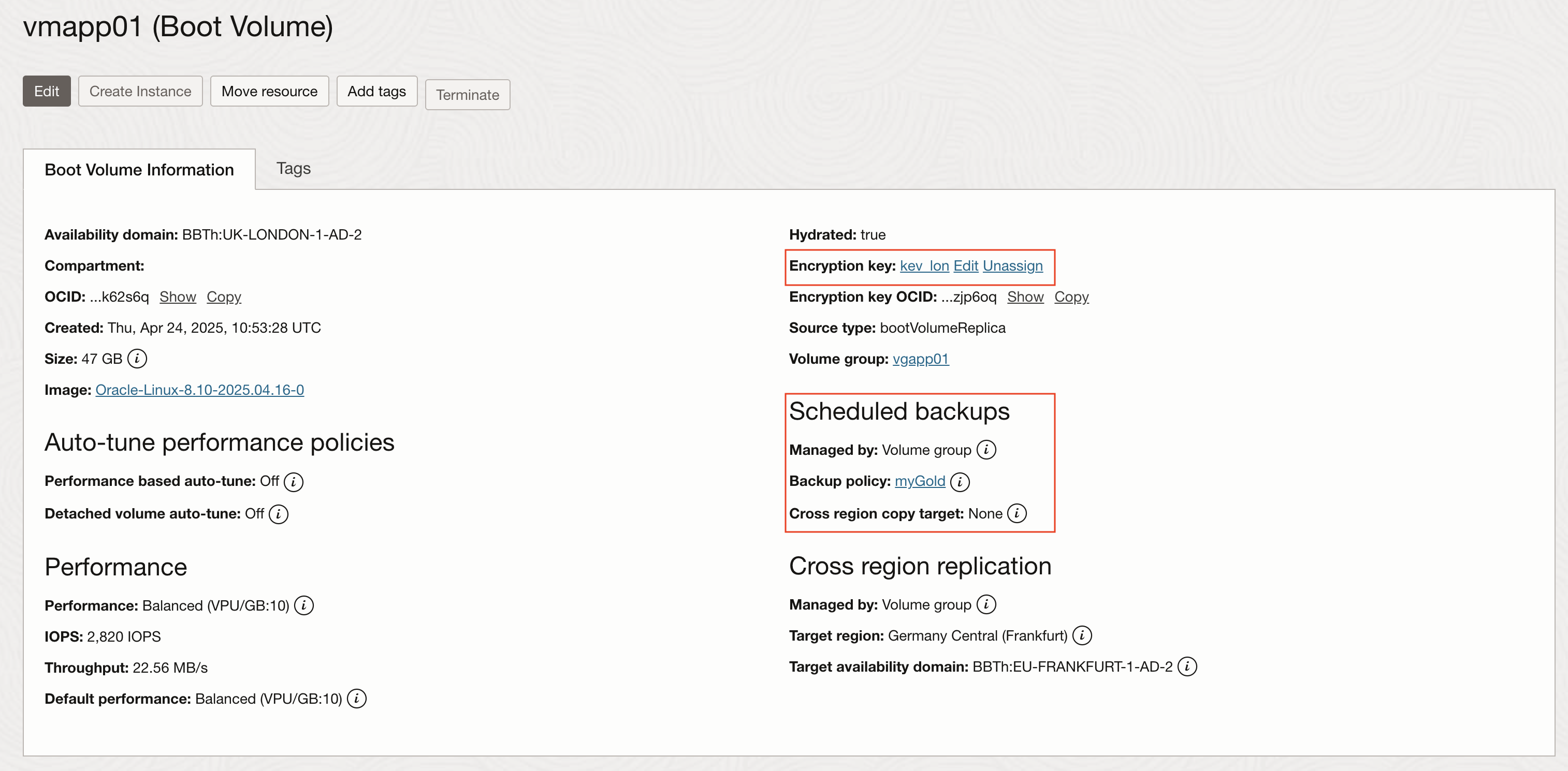 Volume d'initialisation