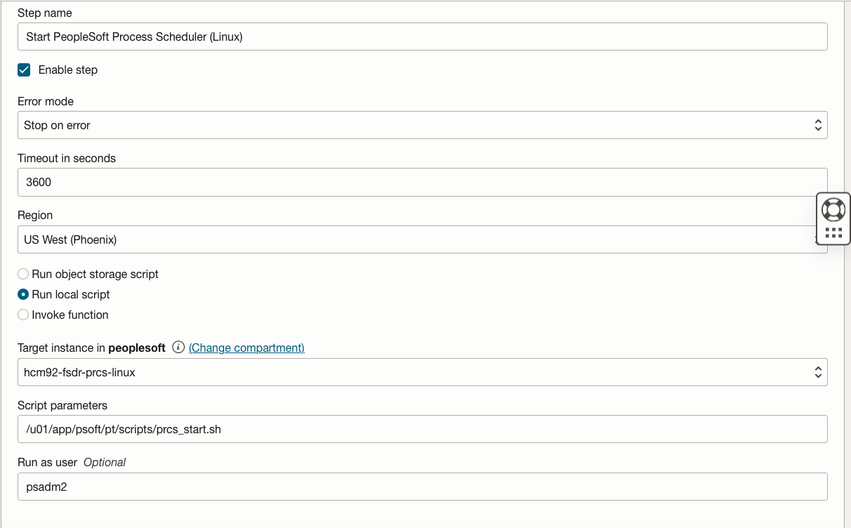 Démarrer le domaine du serveur PeopleSoft Process Scheduler (Linux)