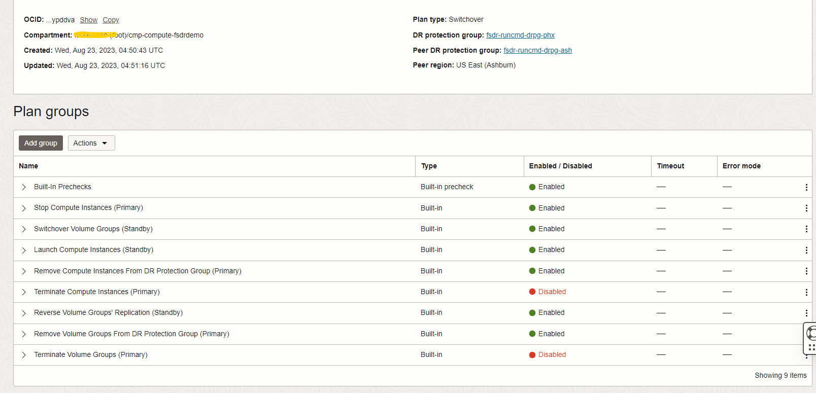 Plan intégré par défaut