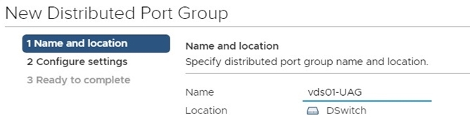 Créer un groupe de ports vDS