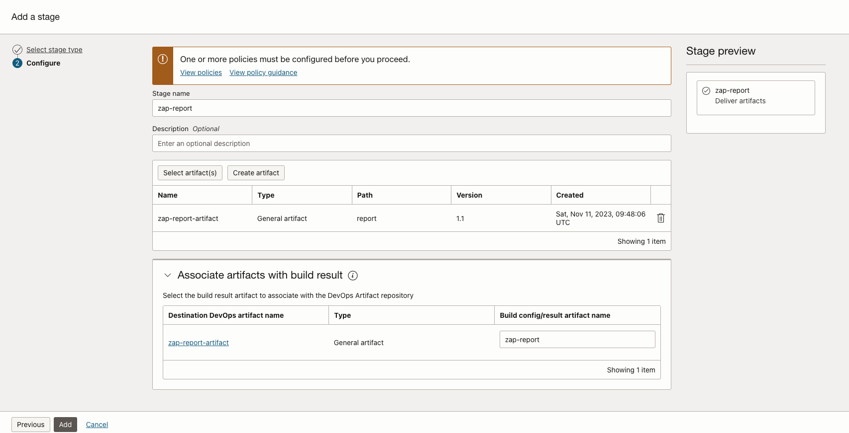 Zap - Distribuer l'artefact