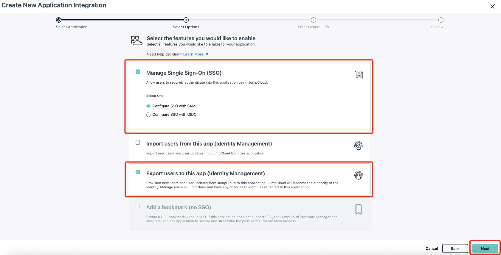 Sélectionner SSO et Identity Management.