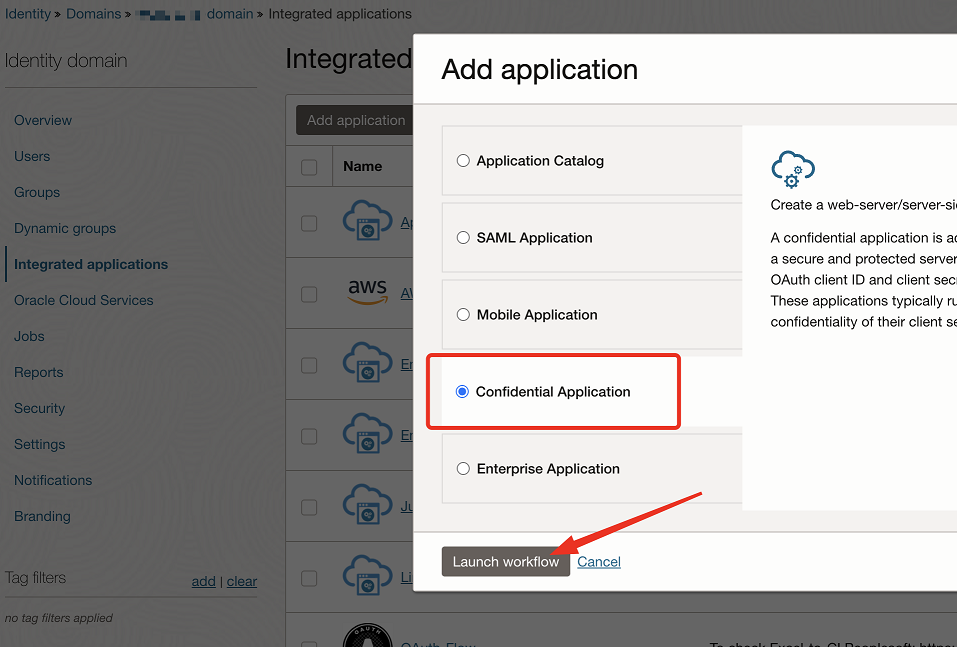Workflow d'application confidentiel.