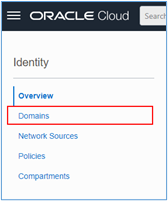 Accédez au menu Domain (Domaine)