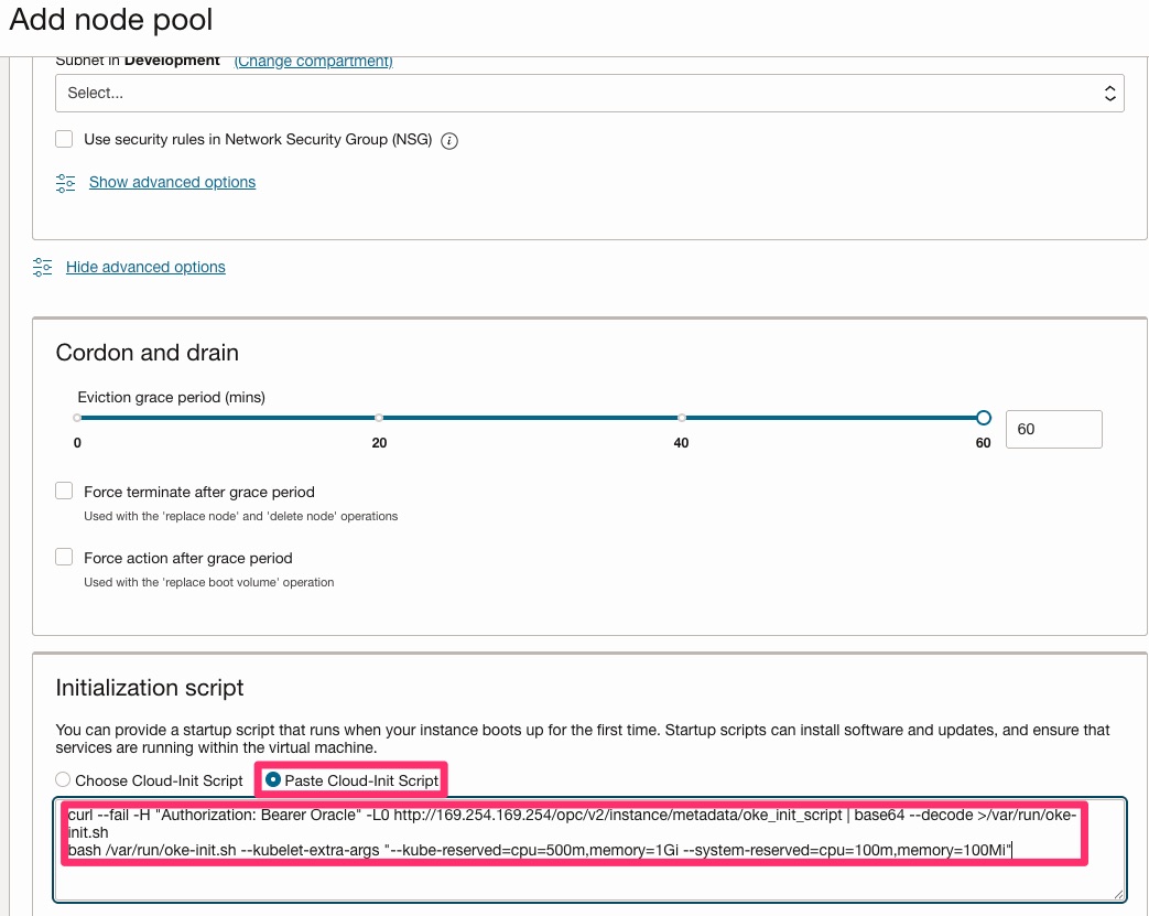 Ajouter un pool de noeuds