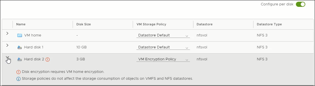 VMDK INDIVIDUELLE ENCRYPT