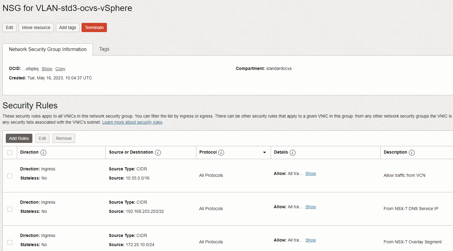 Modèle pour vCenter
