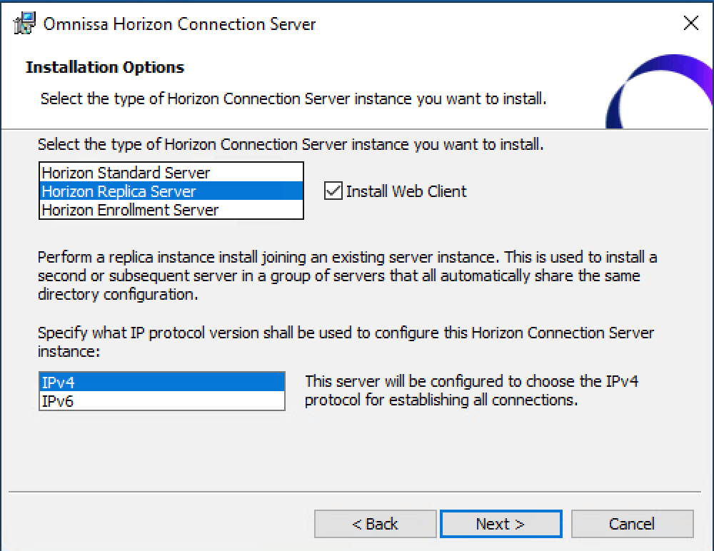 Serveur de connexion de réplique