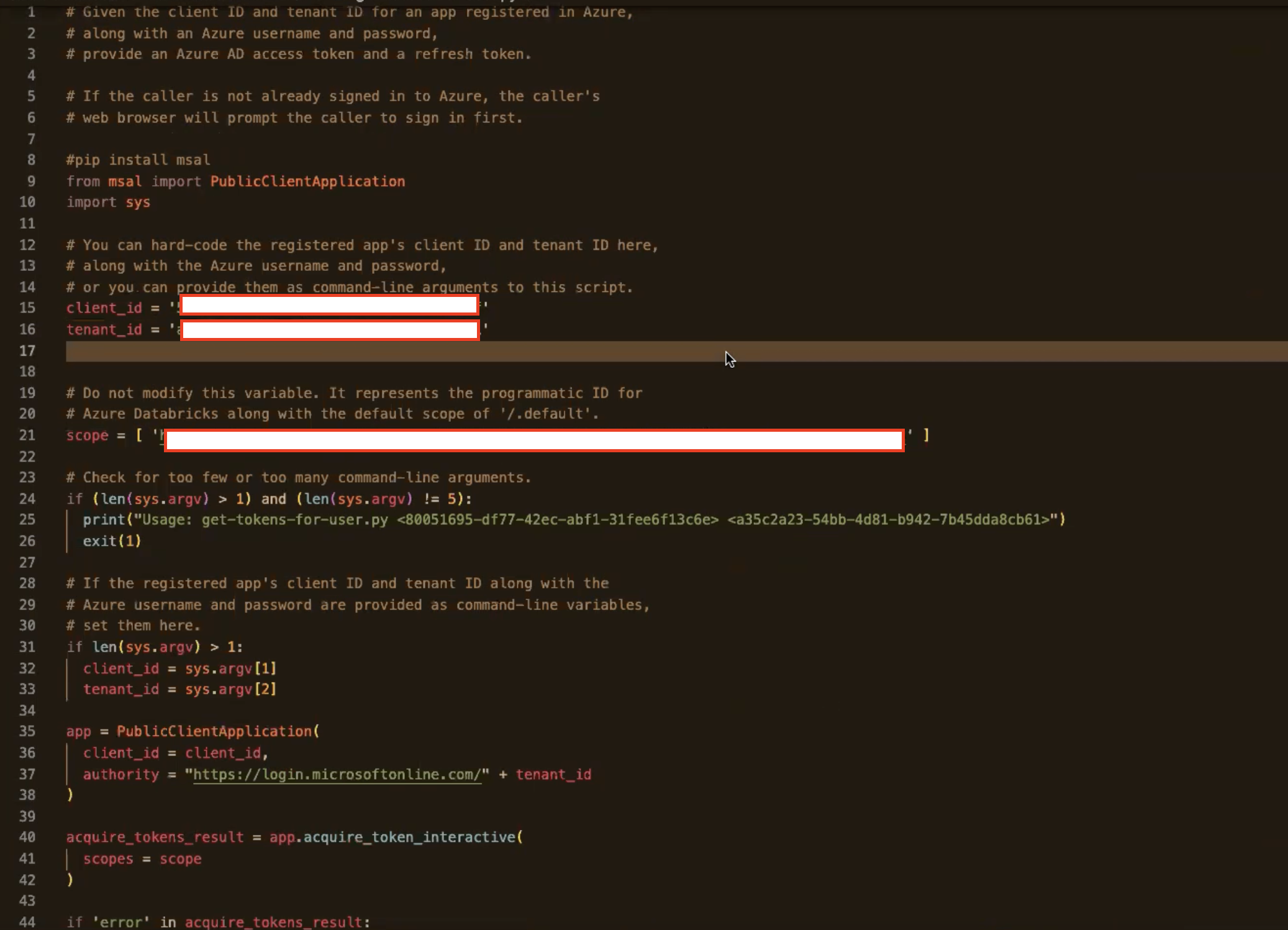 Modifier le script Python