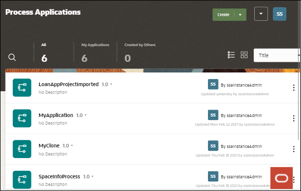 Page principale du processus