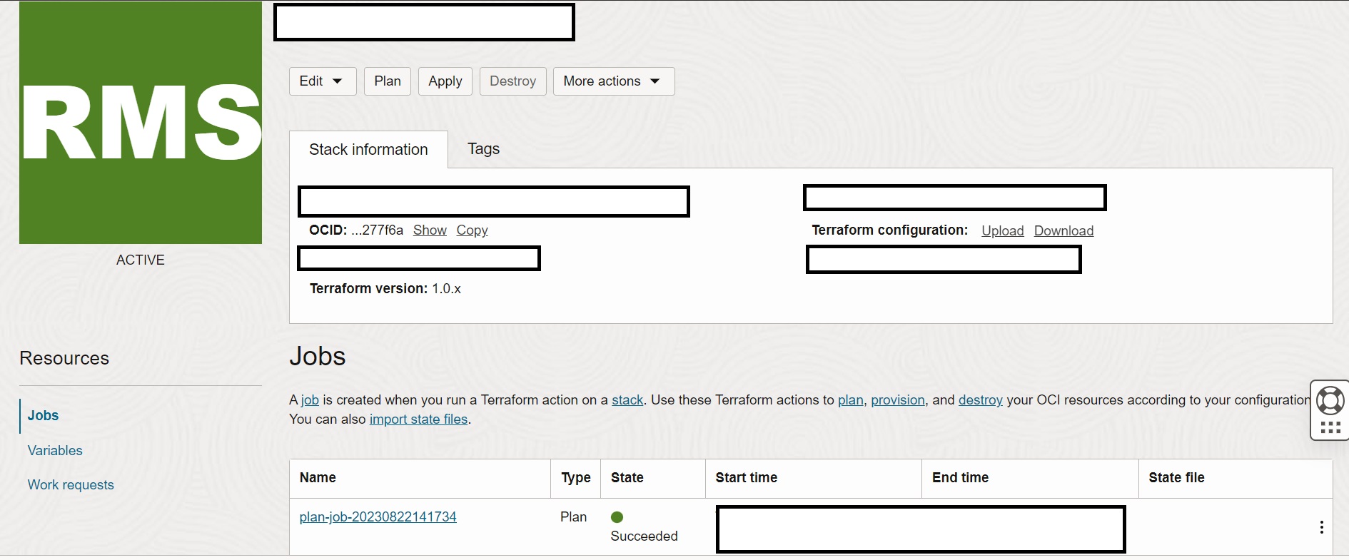 Travail planifié réussi Travail planifié réussi