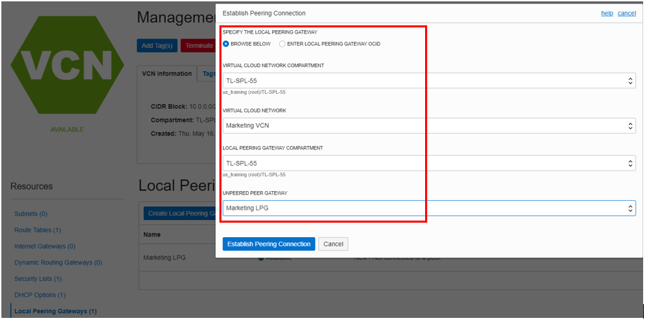 Définir les paramètres de connexion d'appairage