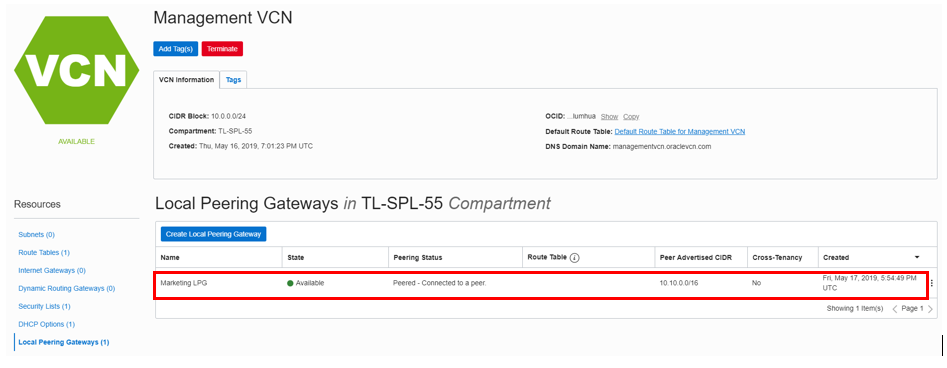 Passerelles d'appairage local disponibles