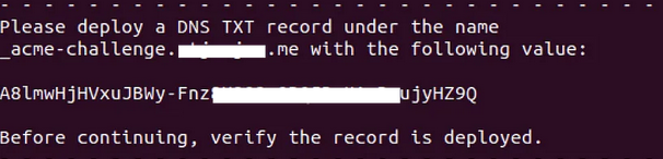 Défi DNS Certbot