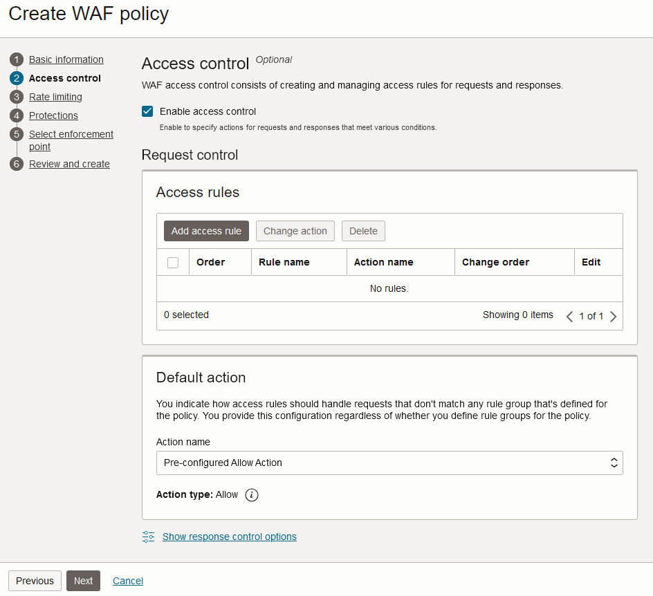 Menu 1 WAF