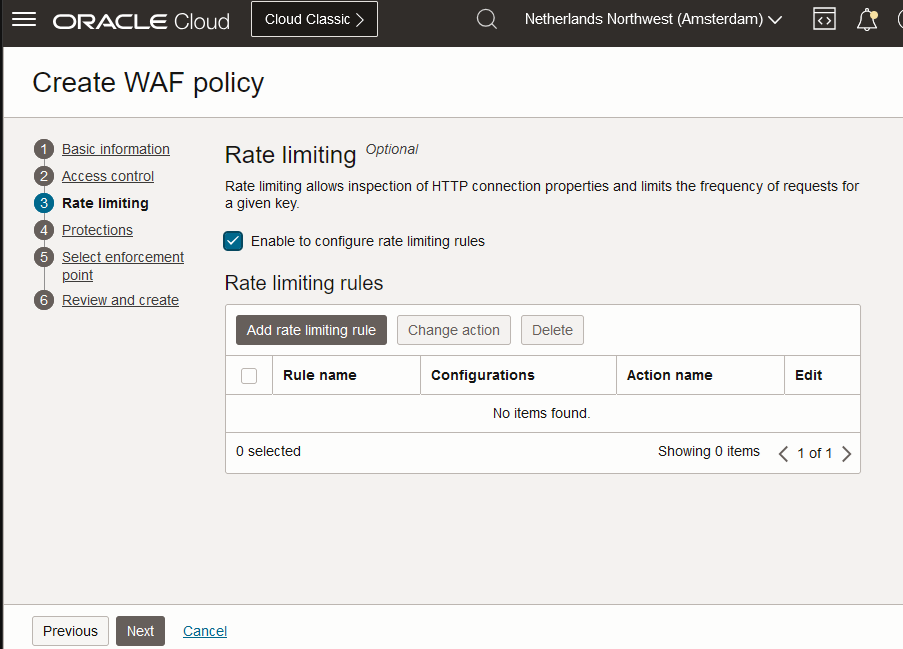 Menu 1 WAF