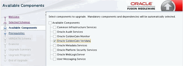 upgrade assistant schema selection