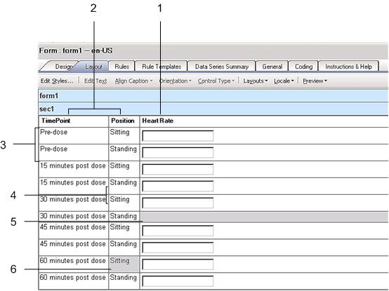 Fixed repeating section layout