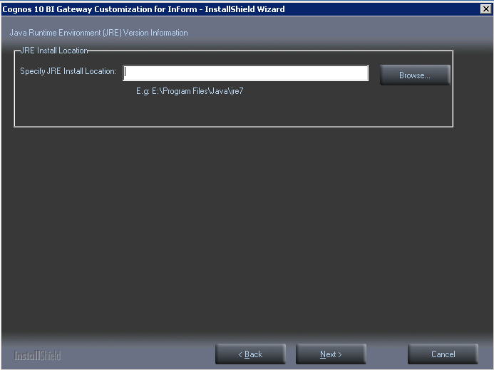 Path to the Java Runtime Environment