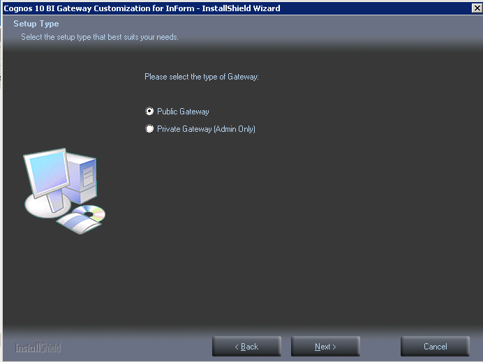 Gateway setup type