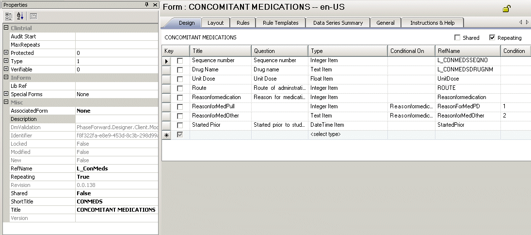 Illustration. Forms Central Designer Properties Browser view.