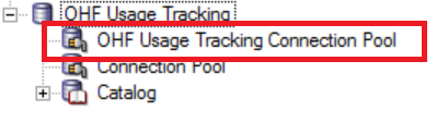 Selecting the OHF Usage Tracking Connection Pool