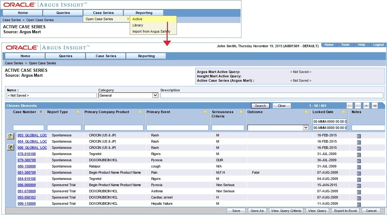 Working with Case Series