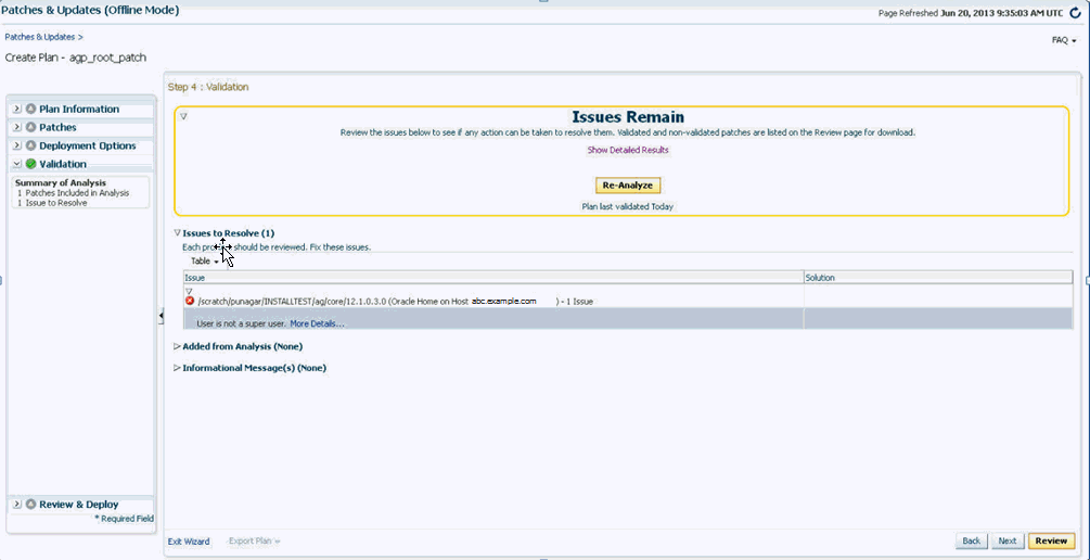 Patching Error: User Is Not a Super User