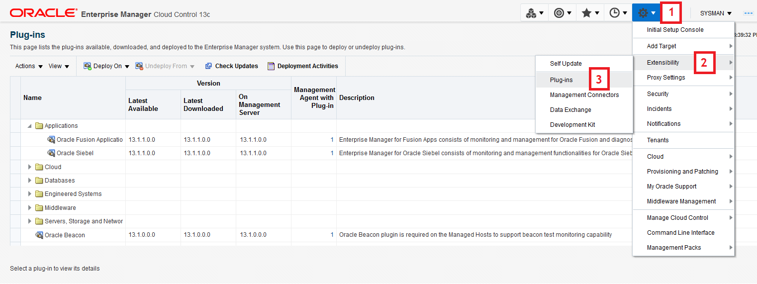 Plug-In Lifecycle Application Console