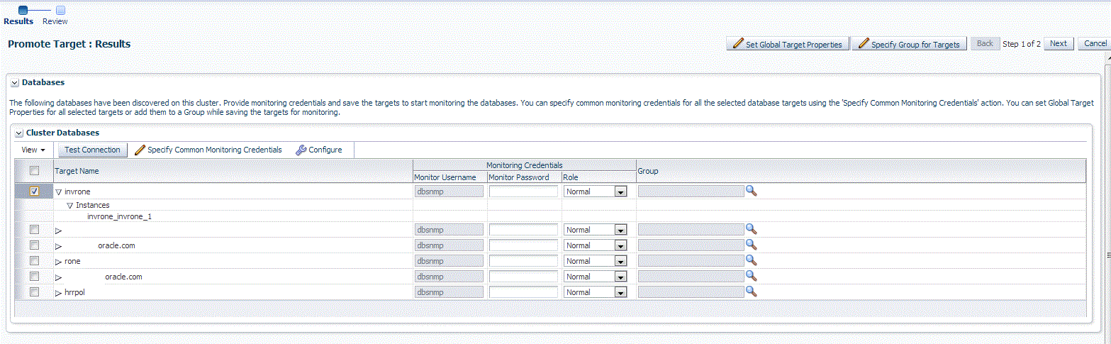 Promote Cluster Database page