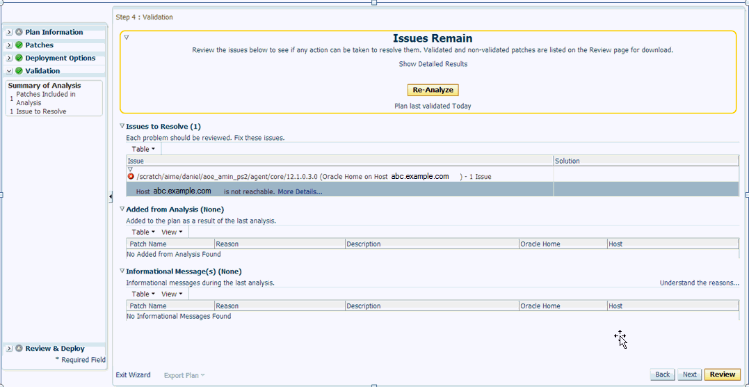Patching Error: Management Agent Target Is Down