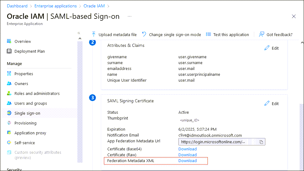 Click to expand The Entra ID SAML-based SSO page