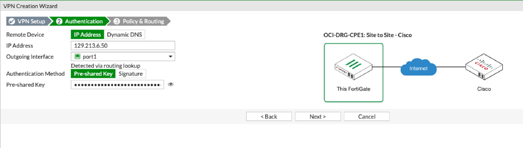 Click to expand This image shows the Authentication page of the wizard.