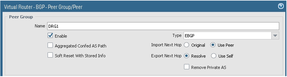 Click to expand This image shows the BGP peer group.