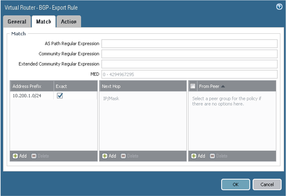 Click to expand This image shows the Export Match tab.