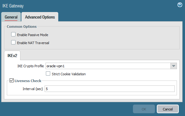 Click to expand This image shows the IKEv2 crypto profile setting.