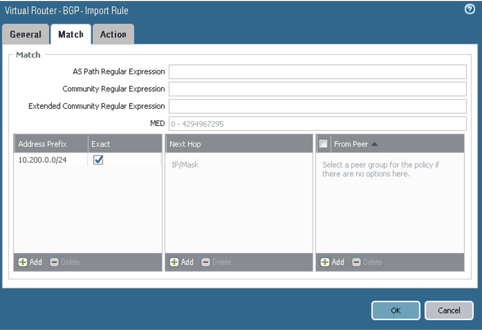 Click to expand This image shows the Import Rule Match tab.