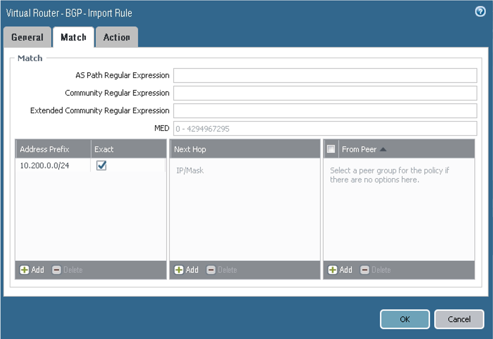 Click to expand This image shows the Import Rule Match tab.