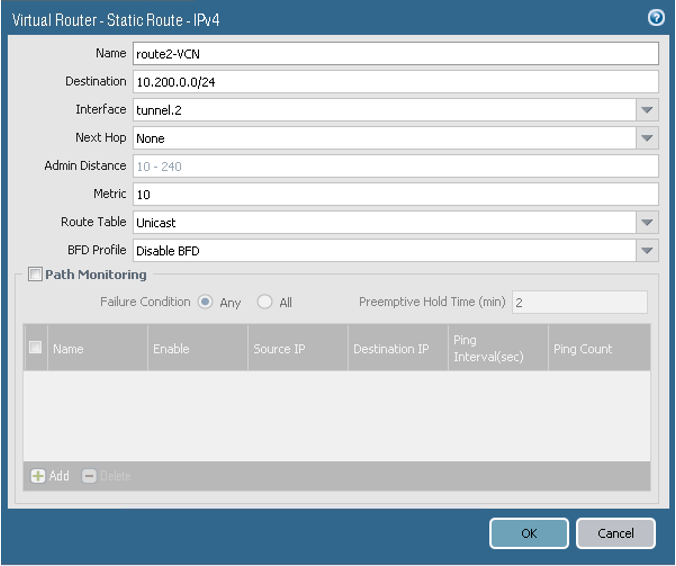 Click to expand This image shows the static route settings for route 2.