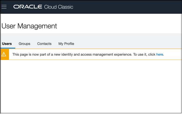 Click to expand Screenshot of the User Management page message