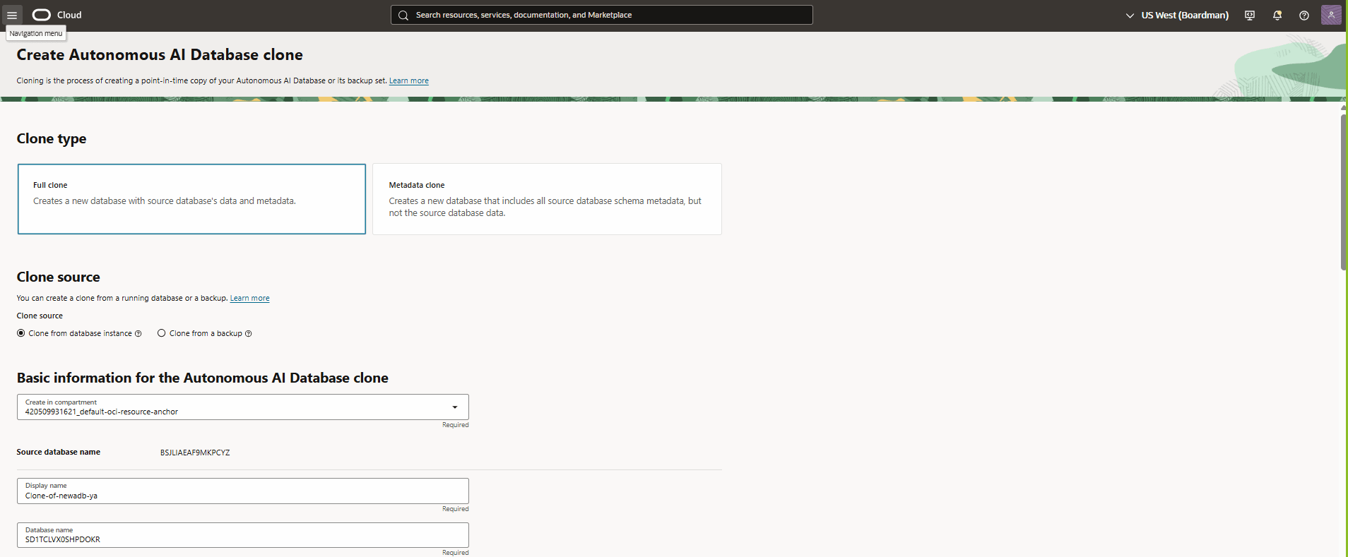 This screenshot shows how to create a clone. This screenshot shows how to create a clone.