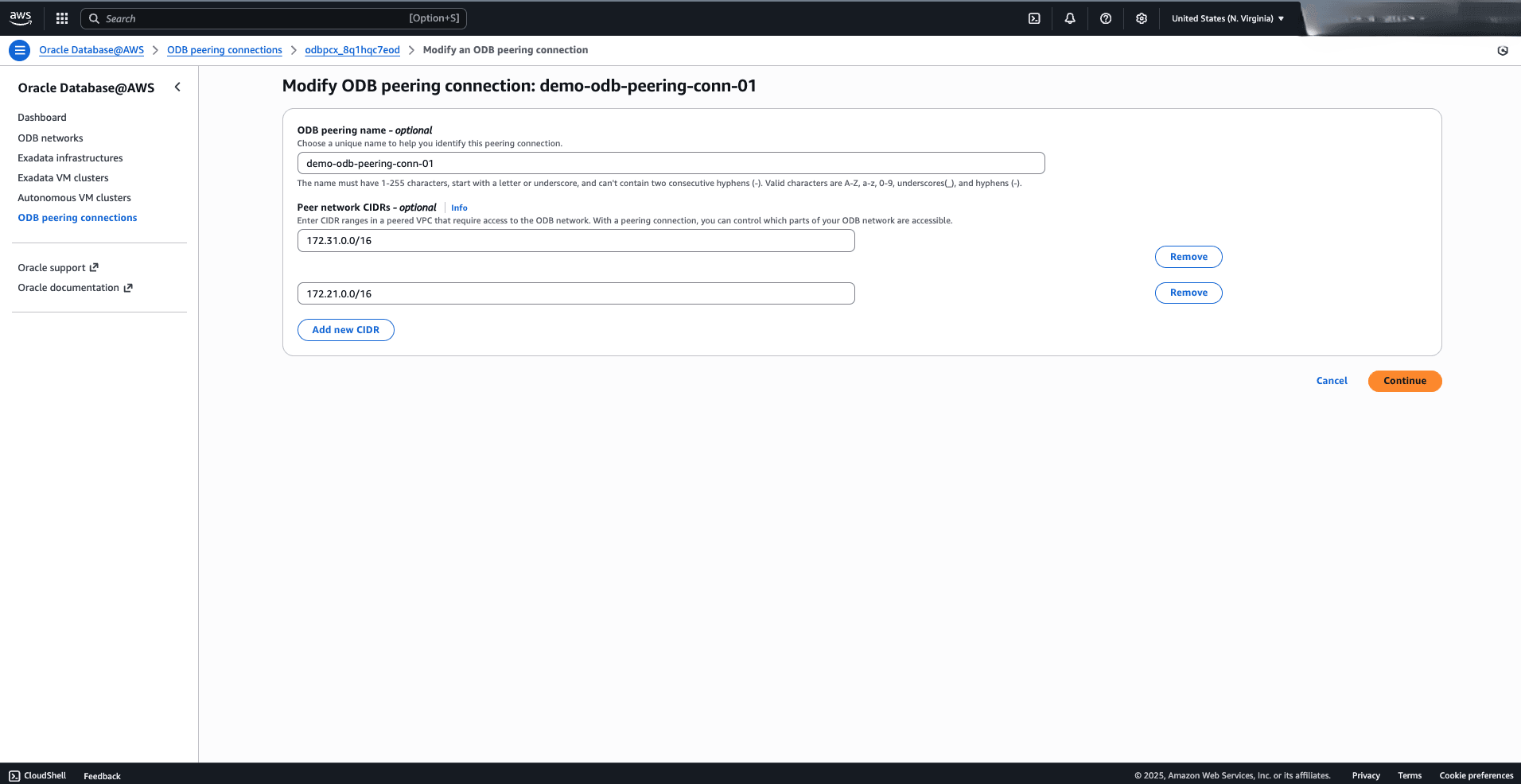 This screenshot shows how to allow network access to the ODB Network. This screenshot shows how to allow network access to the ODB Network.