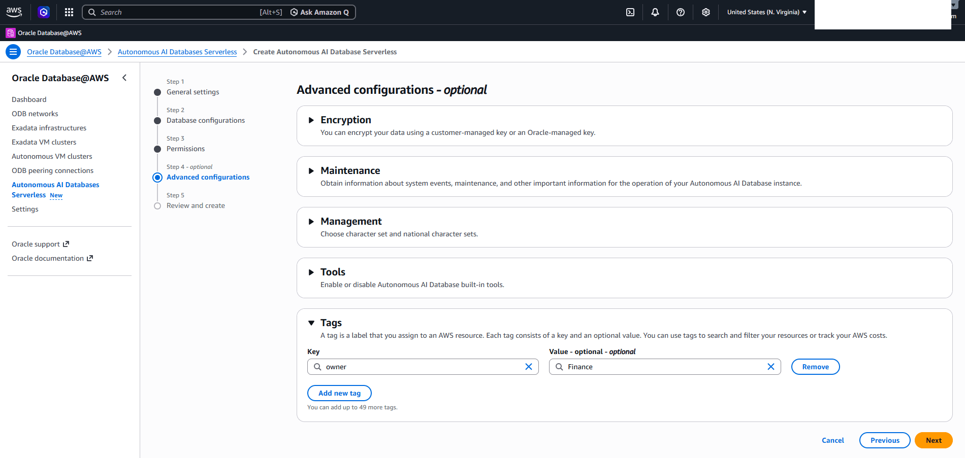 This screenshot shows how to create an Autonomous AI Database Serverless. This screenshot shows how to create an Autonomous AI Database Serverless.