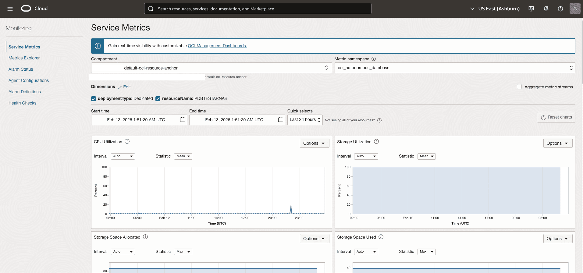 This screenshot shows how to monitor your metrics in Service Metrics.