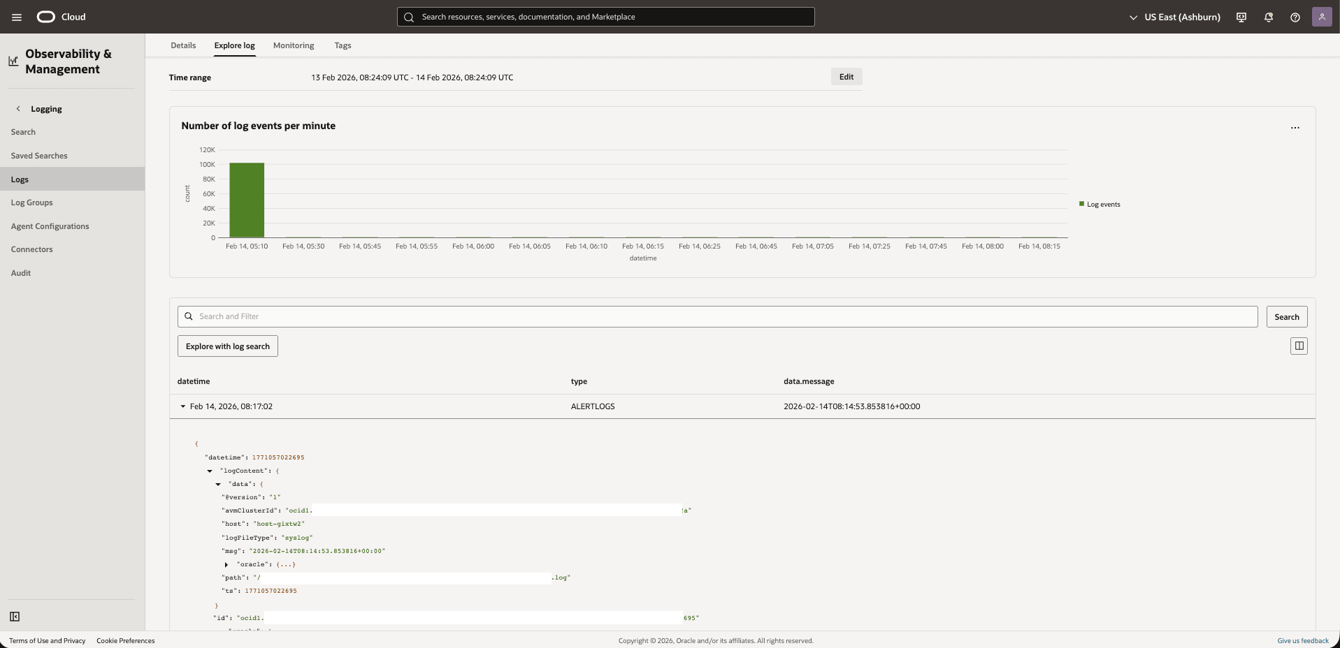 This screenshot shows how to check logs. This screenshot shows how to check logs.