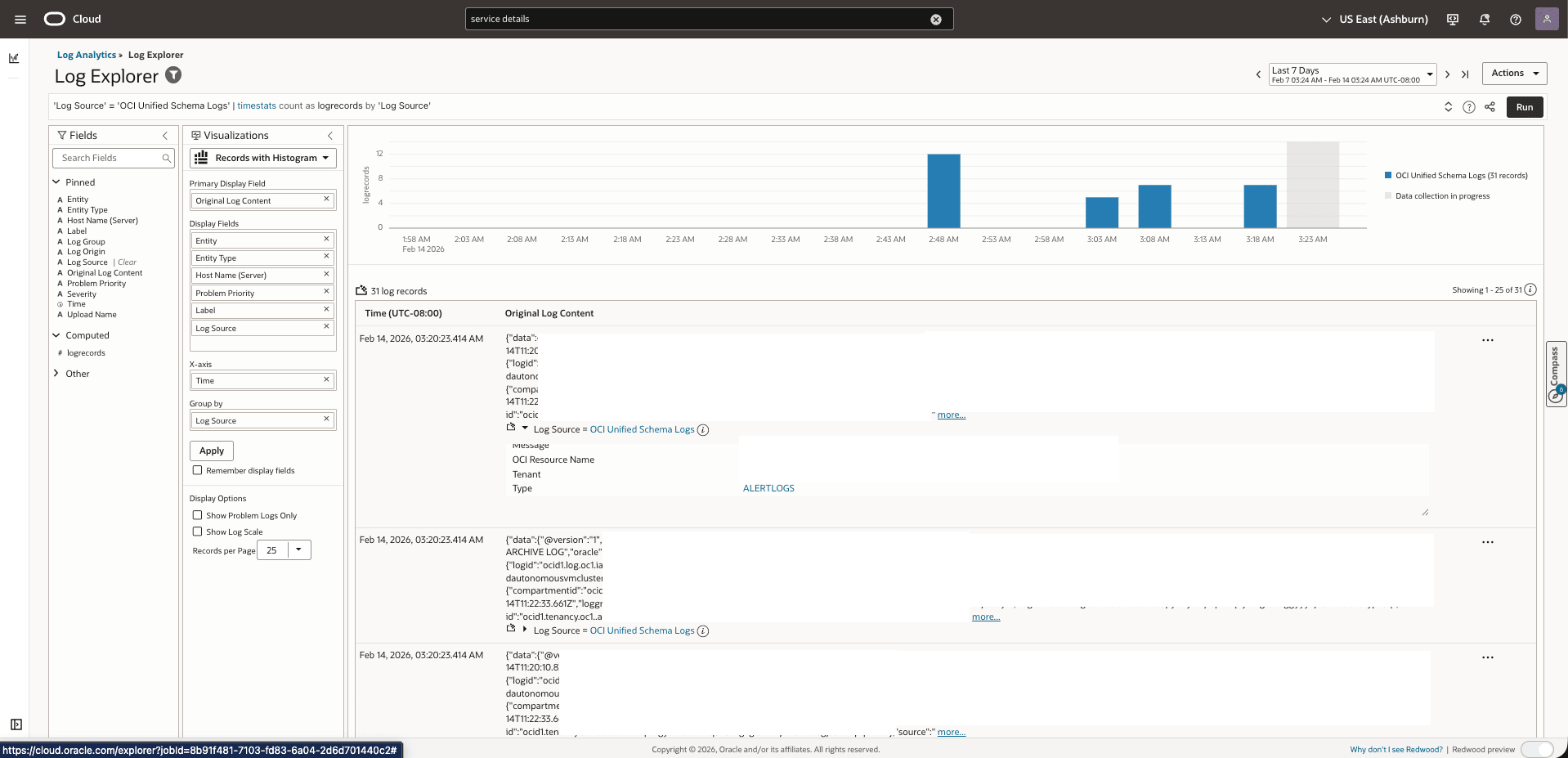 This screenshot shows how to use Log Explorer. This screenshot shows how to use Log Explorer.