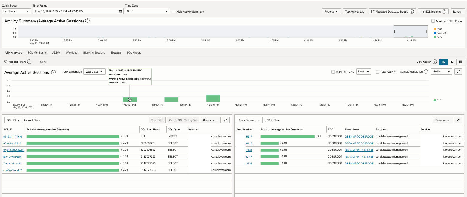 This screenshot shows how to monitor from Performance Hub. This screenshot shows how to monitor from Performance Hub.
