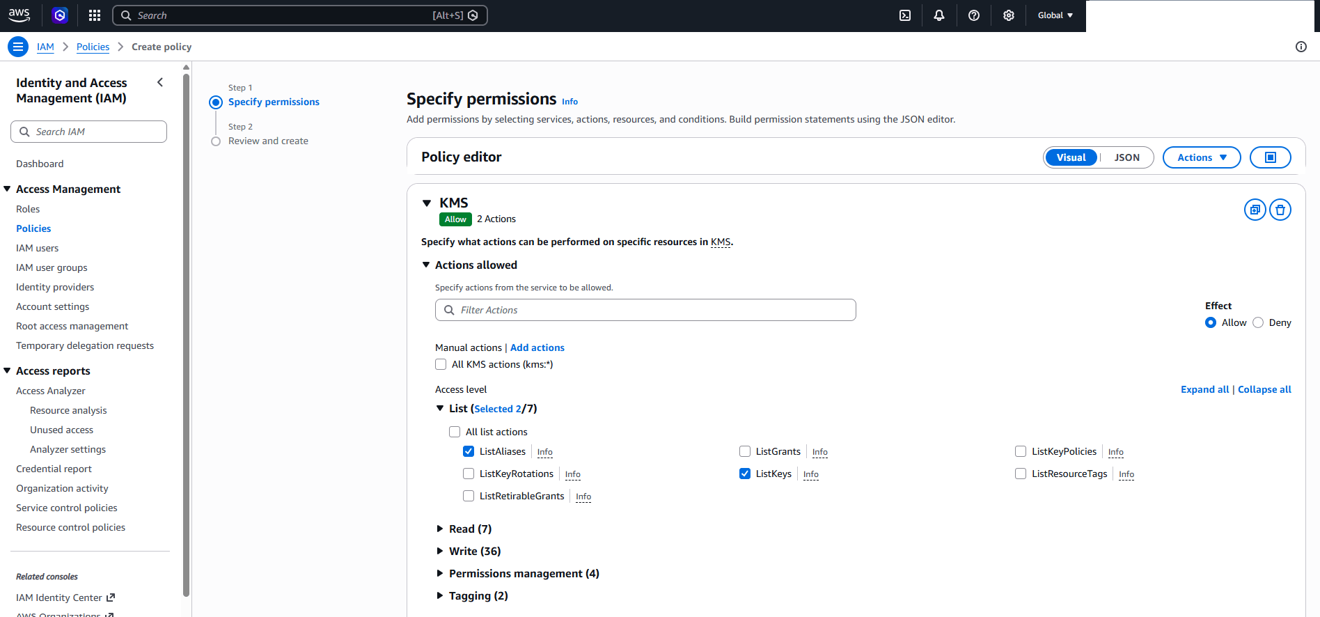 This screenshot shows how to create a policy. This screenshot shows how to create a policy.