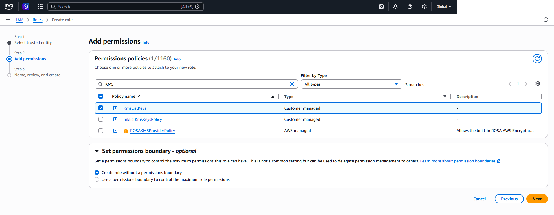 This screenshot shows how to create a role. This screenshot shows how to create a role.