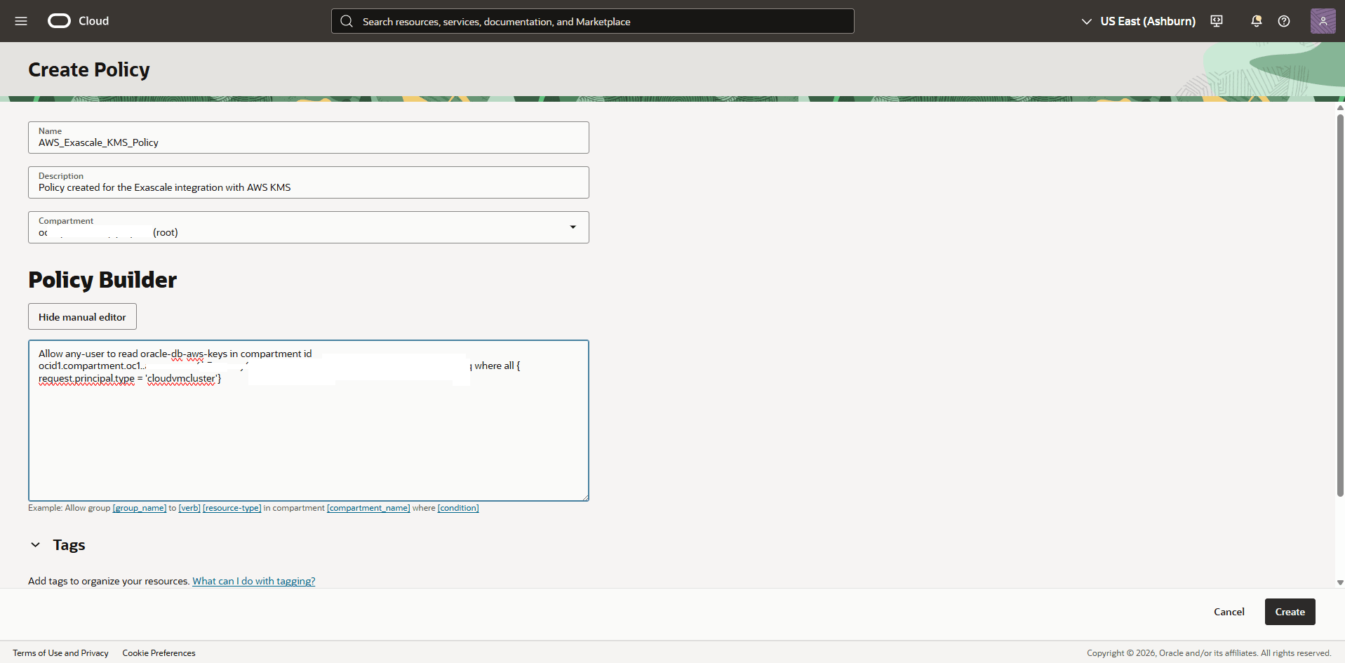 This screenshot shows how to create a policy. This screenshot shows how to create a policy.